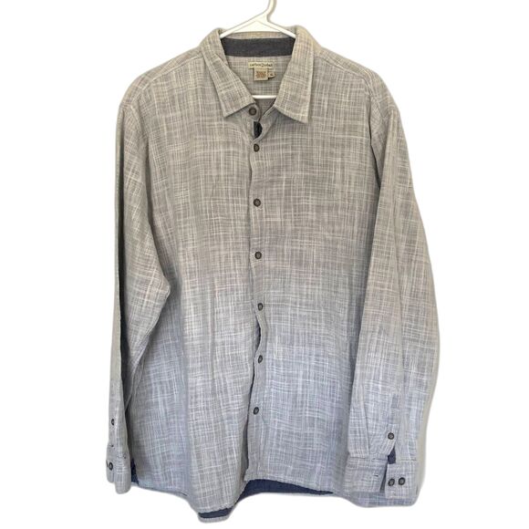 Carbon2Cobalt Men's Button Down Flannel Shirt Gray Plaid Cotton Size XL - Picture 1 of 3